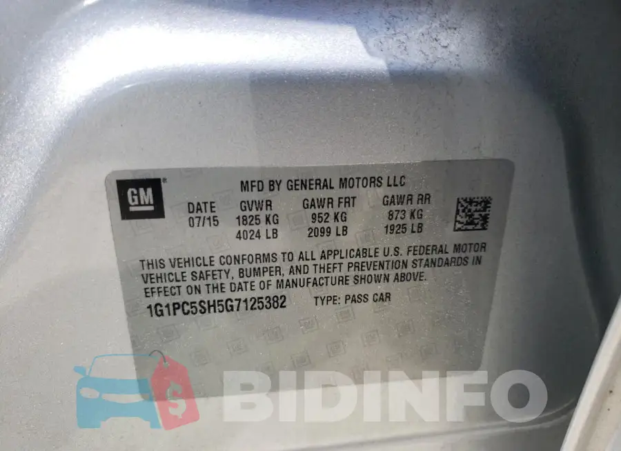1G1PC5SH5G7125382 Photo# 12