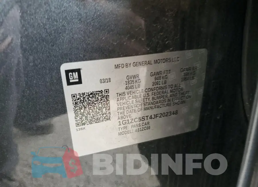 1G1ZC5ST4JF202348 Photo# 12