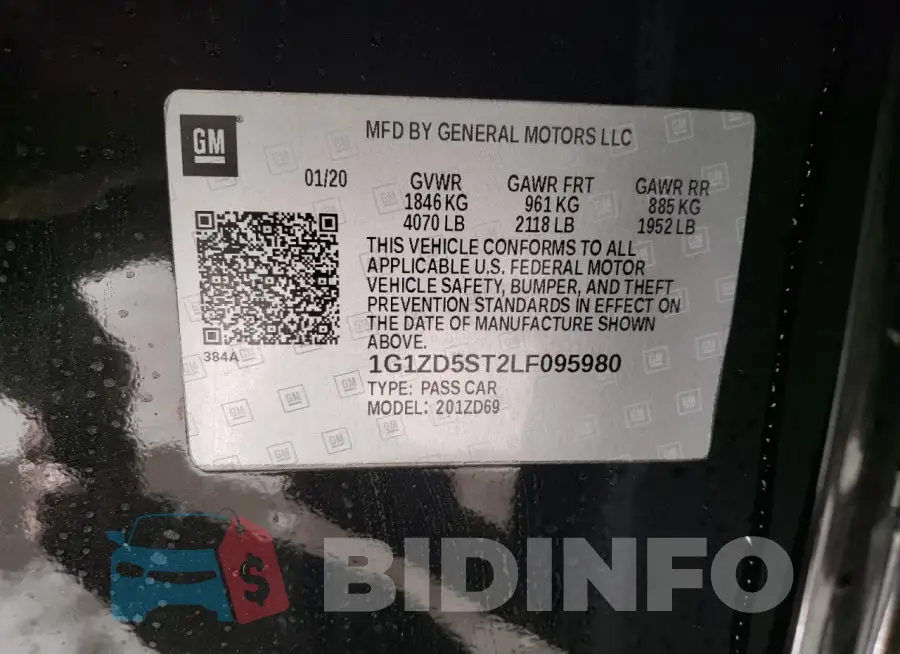 1G1ZD5ST2LF095980 Photo# 12