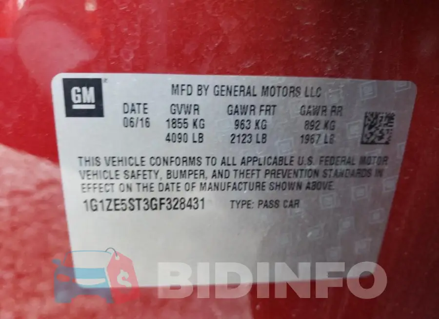 1G1ZE5ST3GF328431 Photo# 12