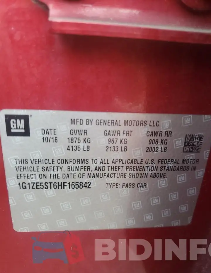 1G1ZE5ST6HF165842 Photo# 12