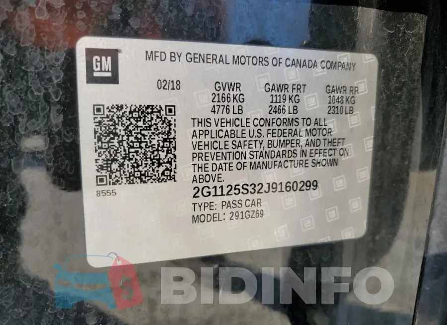 2G1125S32J9160299 Photo# 13