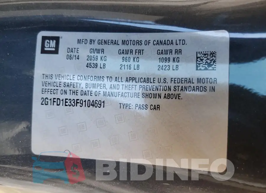 2G1FD1E33F9104691 Photo# 12