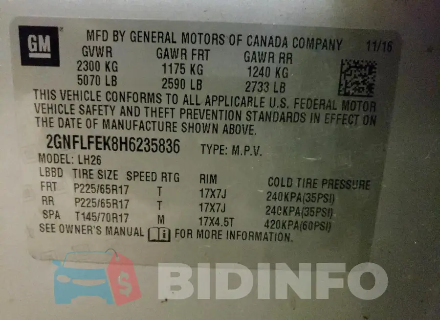 2GNFLFEK8H6235836 Photo# 13