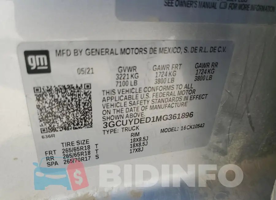 3GCUYDED1MG361896 Photo# 12