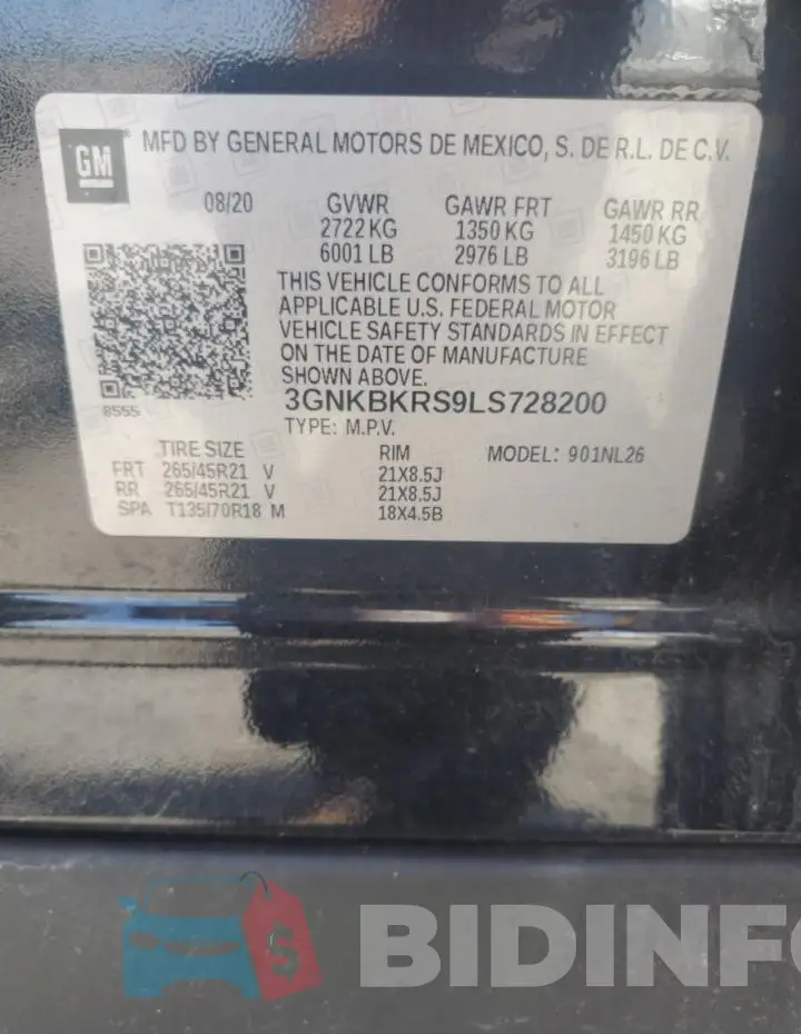 3GNKBKRS9LS728200 Photo# 12