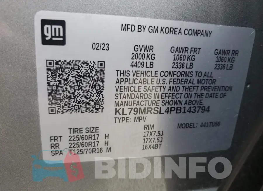 KL79MRSL4PB143794 Photo# 13
