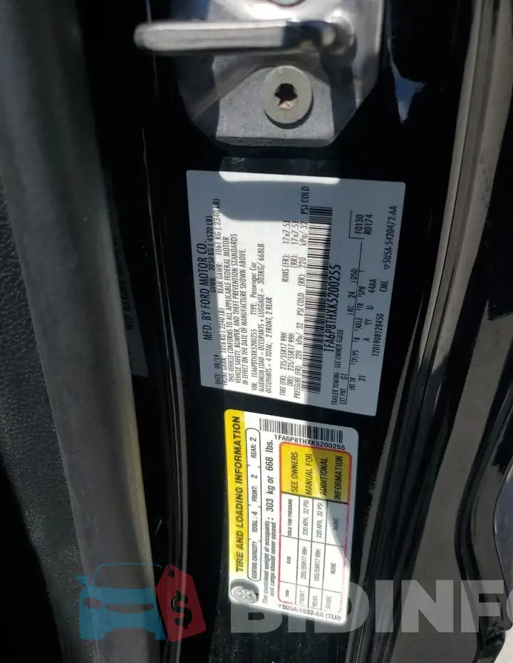 1FA6P8THXK5200255 Photo# 13