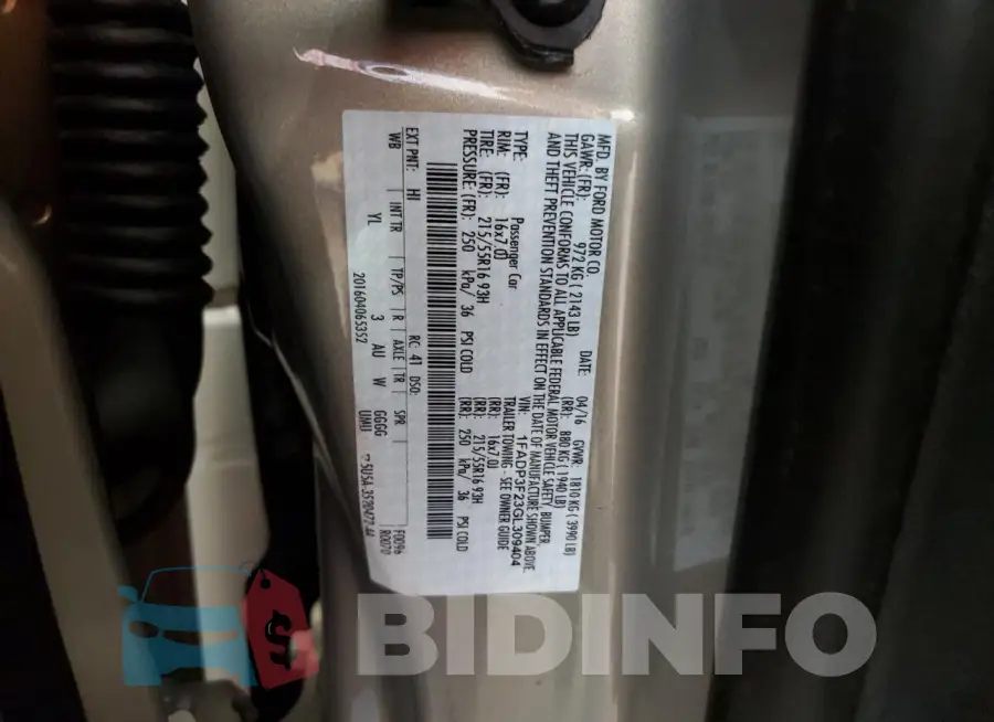 1FADP3F23GL309404 Photo# 12
