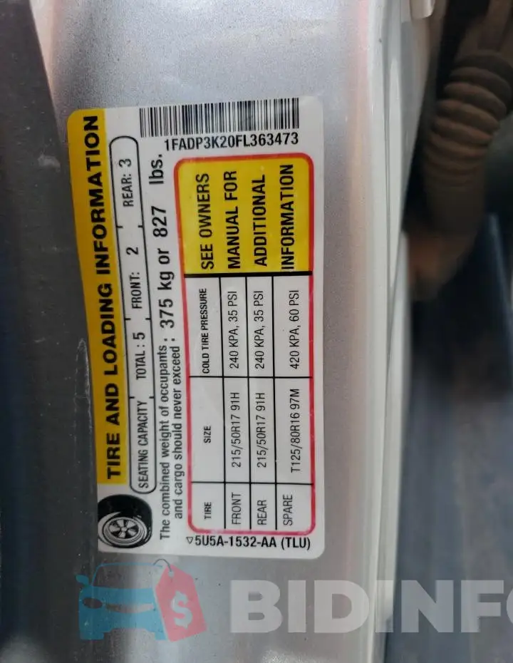 1FADP3K20FL363473 Photo# 12