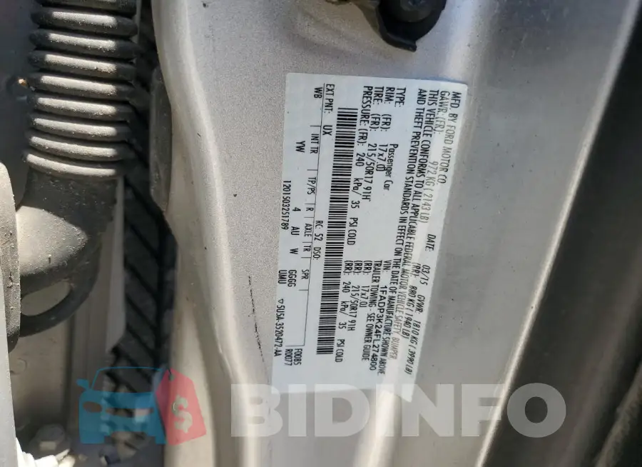 1FADP3K24FL274800 Photo# 12