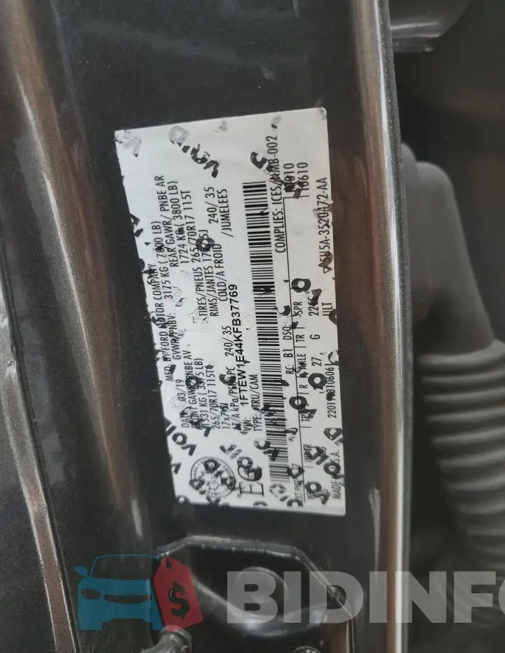 1FTEW1E44KFB37769 Photo# 12