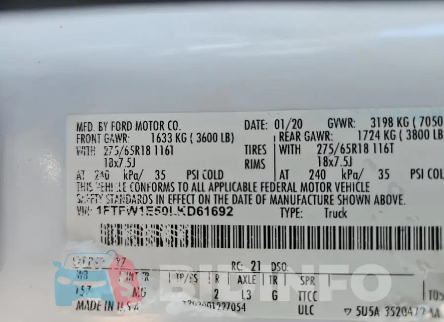 1FTFW1E50LKD61692 Photo# 10