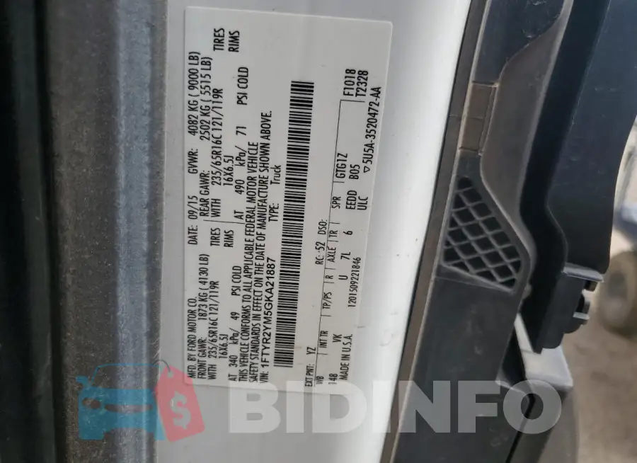 1FTYR2YM5GKA21887 Photo# 14
