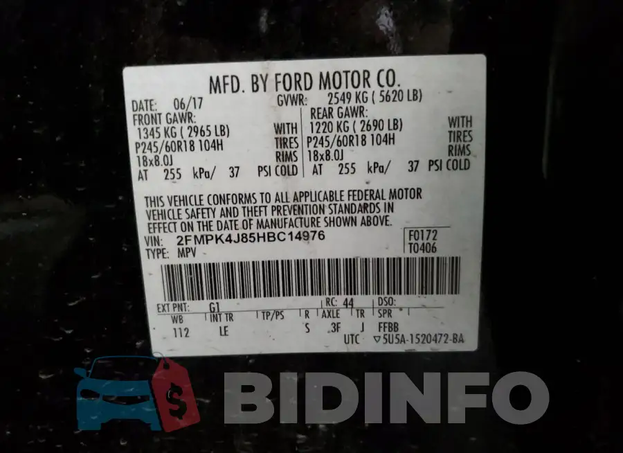 2FMPK4J85HBC14976 Photo# 14