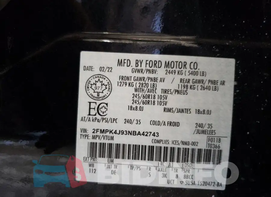 2FMPK4J93NBA42743 Photo# 13