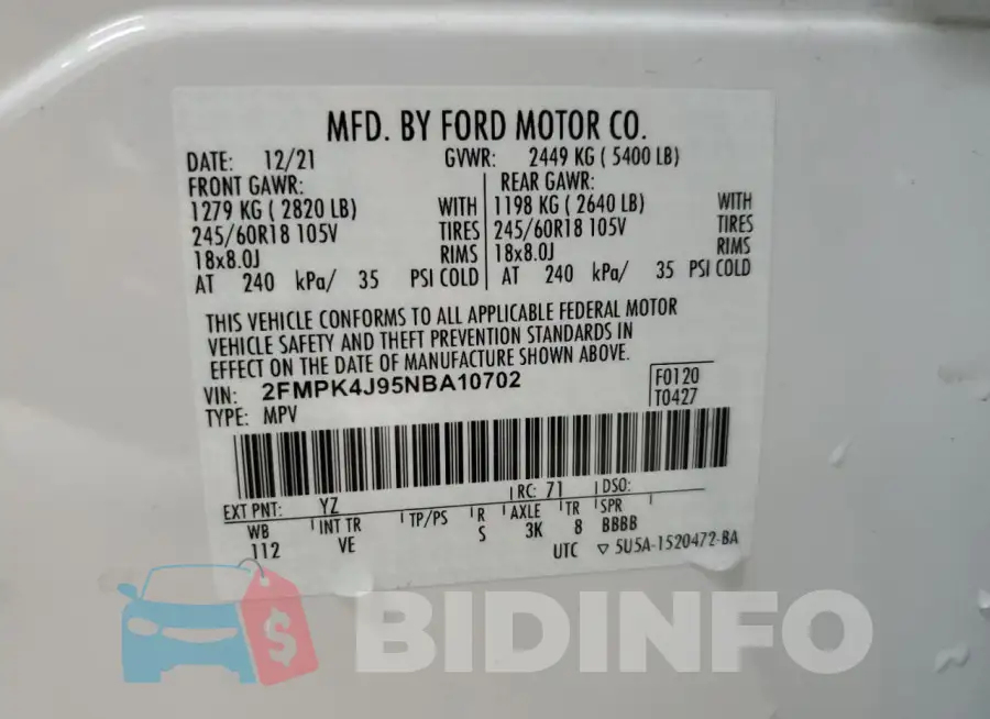 2FMPK4J95NBA10702 Photo# 13