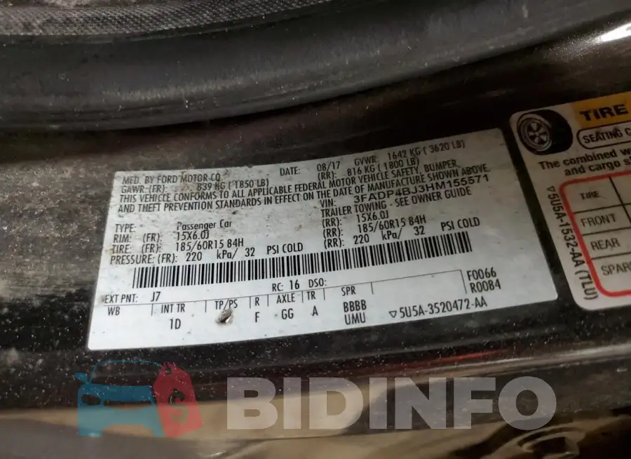 3FADP4BJ3HM155571 Photo# 13
