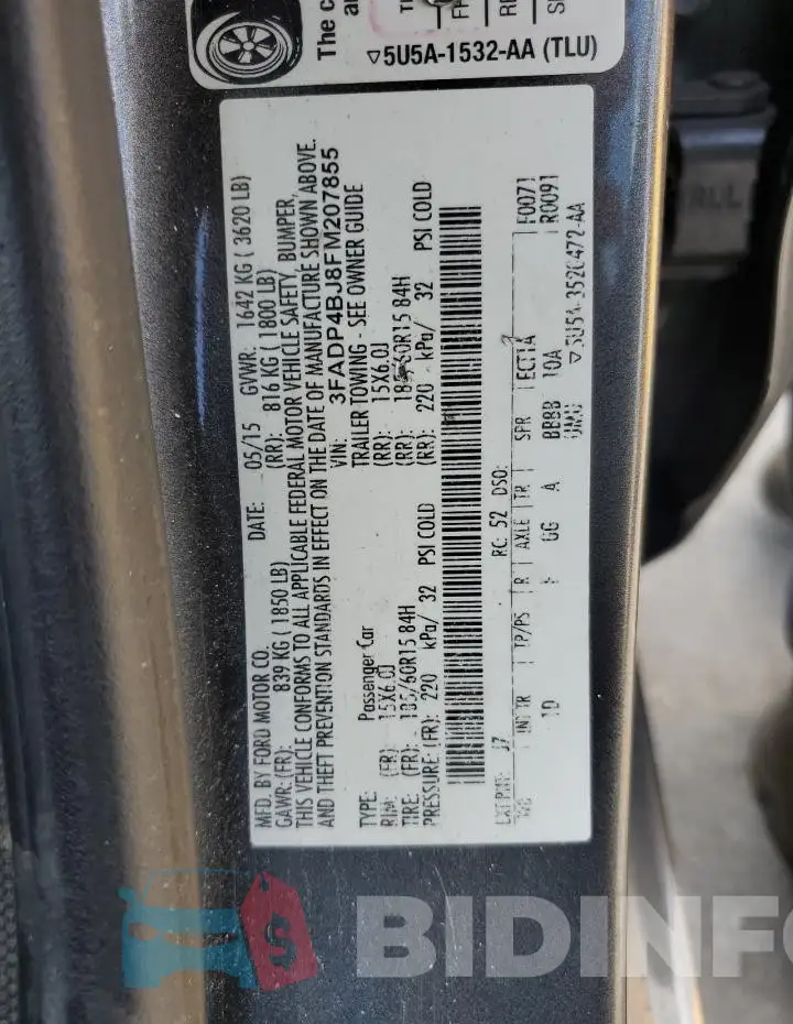 3FADP4BJ8FM207855 Photo# 12