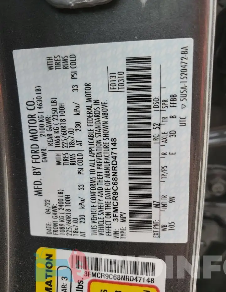 3FMCR9C68NRD47148 Photo# 12