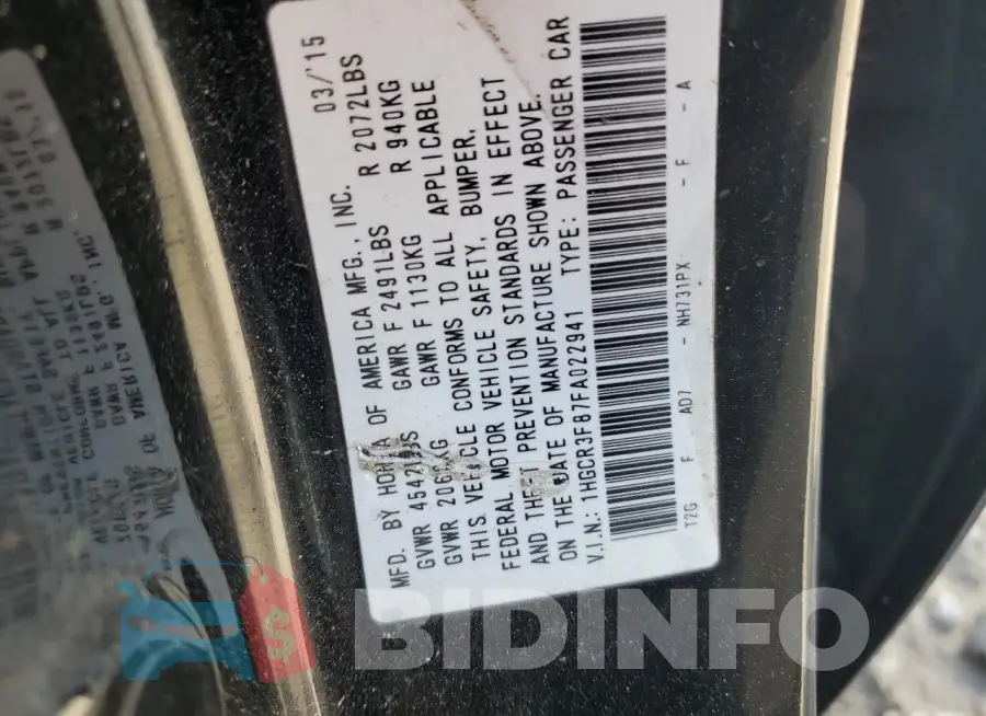 1HGCR3F87FA022941 Photo# 13
