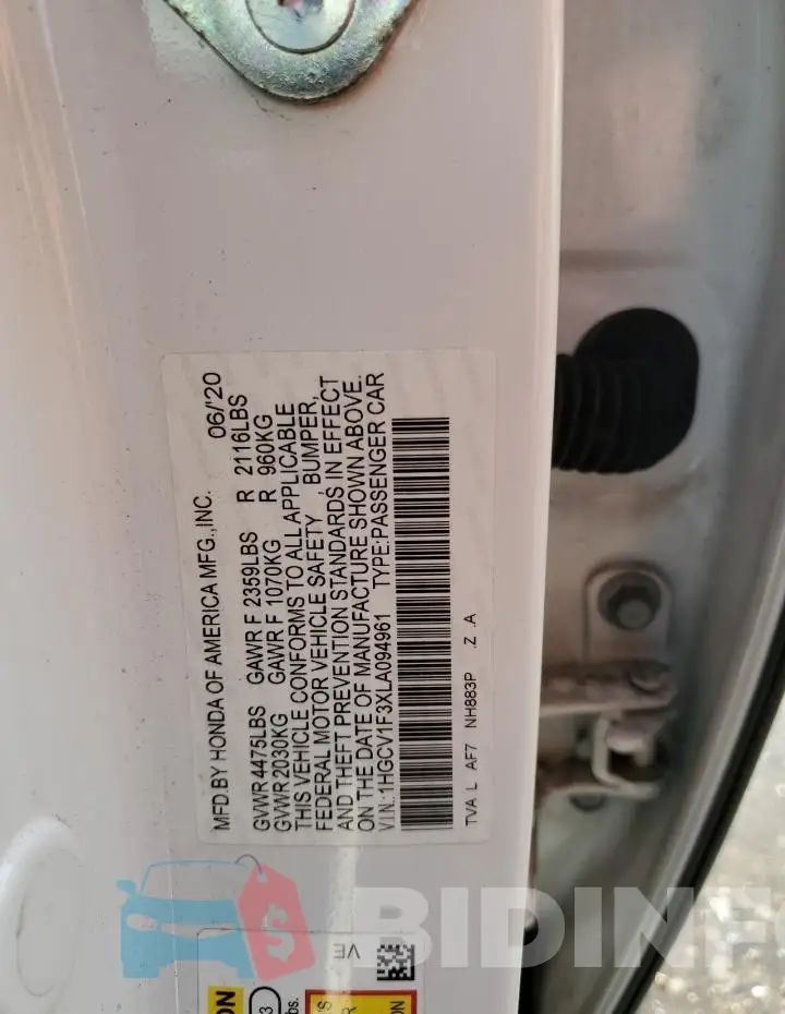 1HGCV1F3XLA094961 Photo# 12