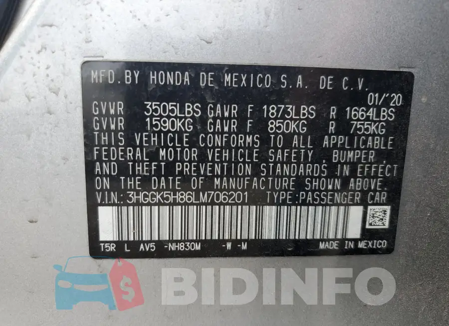 3HGGK5H86LM706201 Photo# 12