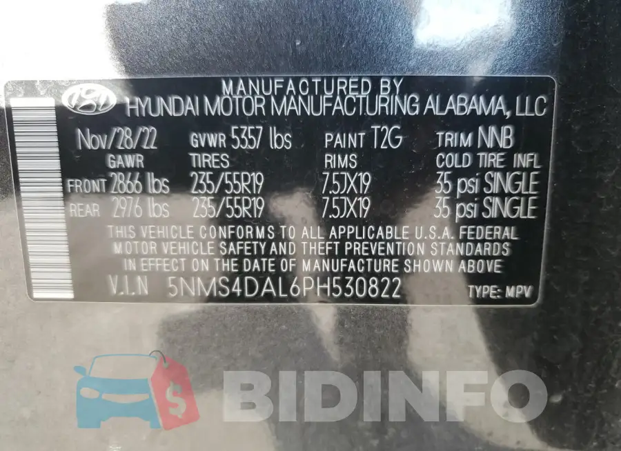 5NMS4DAL6PH530822 Photo# 13