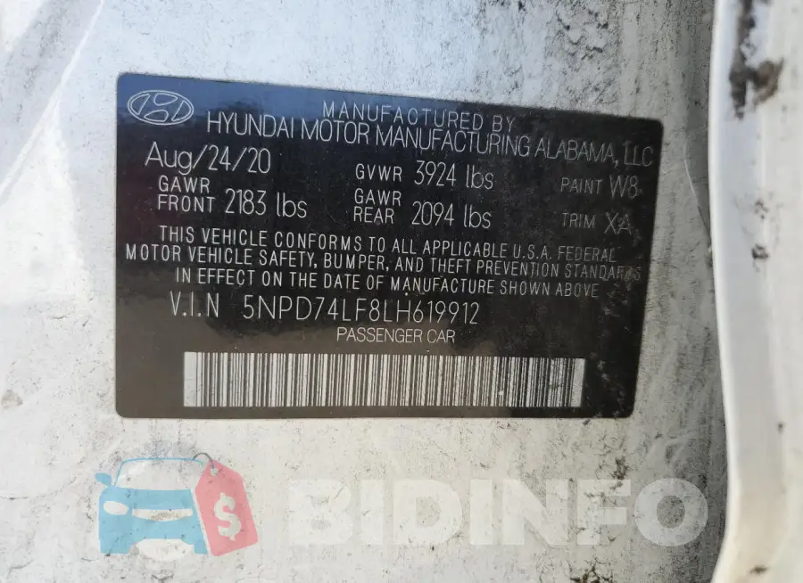 5NPD74LF8LH619912 Photo# 12