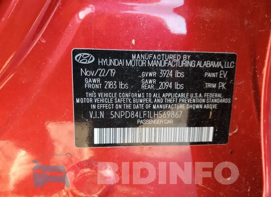 5NPD84LF1LH569867 Photo# 13