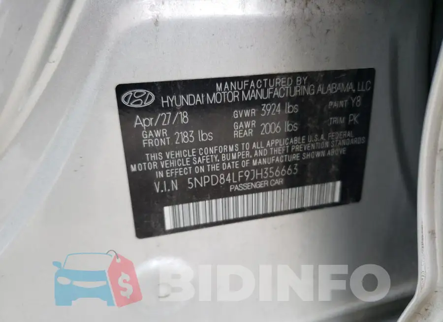 5NPD84LF9JH356663 Photo# 12