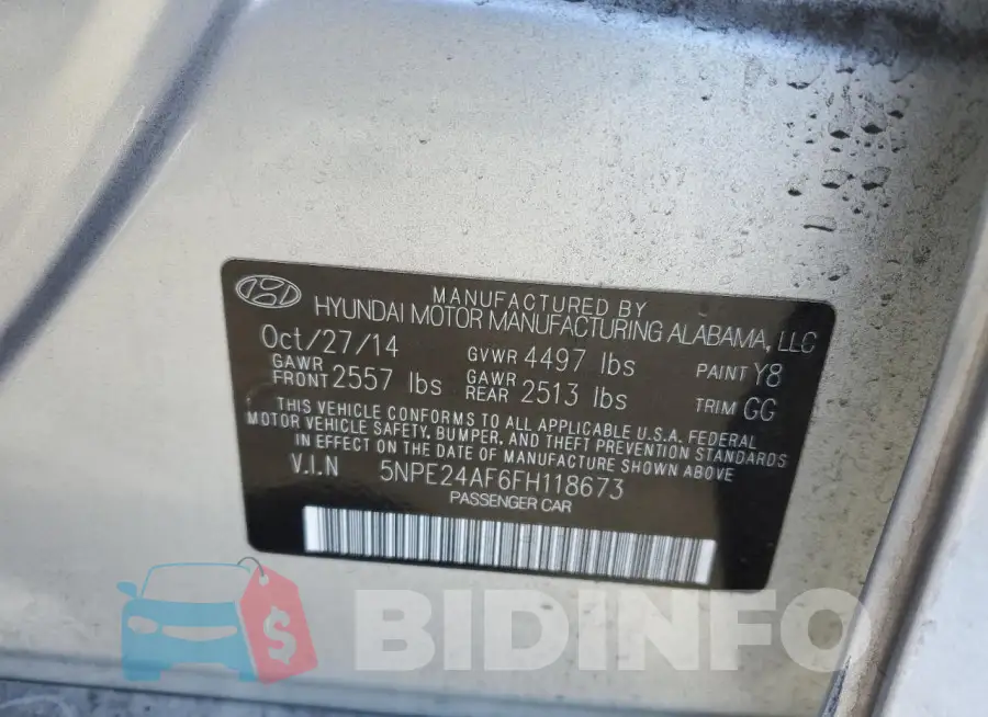 5NPE24AF6FH118673 Photo# 12