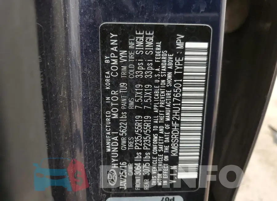 KM8SRDHF2HU176501 Photo# 14