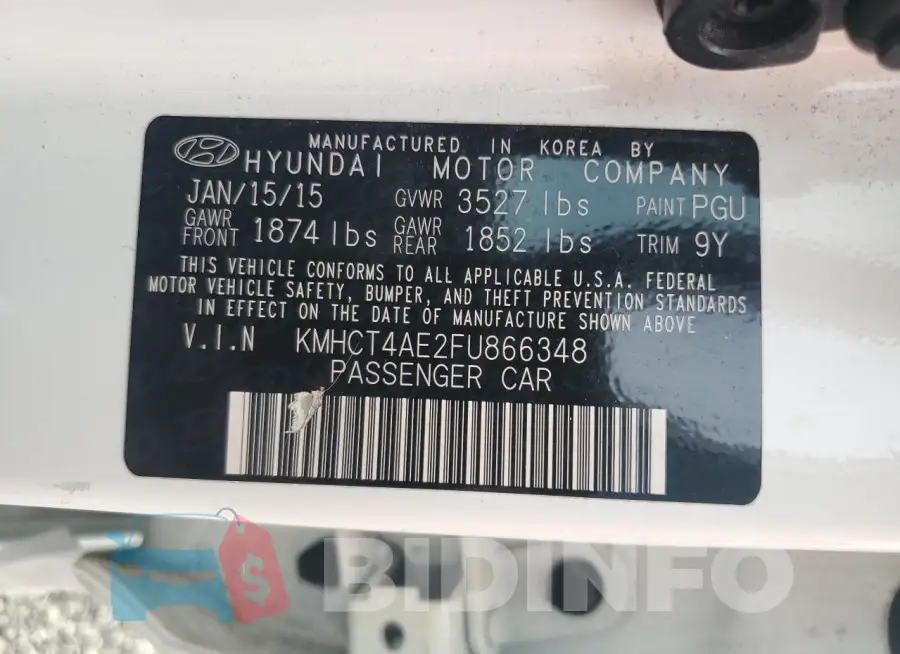 KMHCT4AE2FU866348 Photo# 12