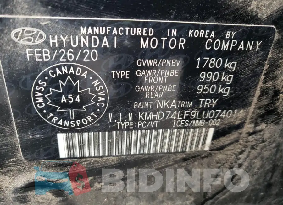 KMHD74LF9LU074014 Photo# 13