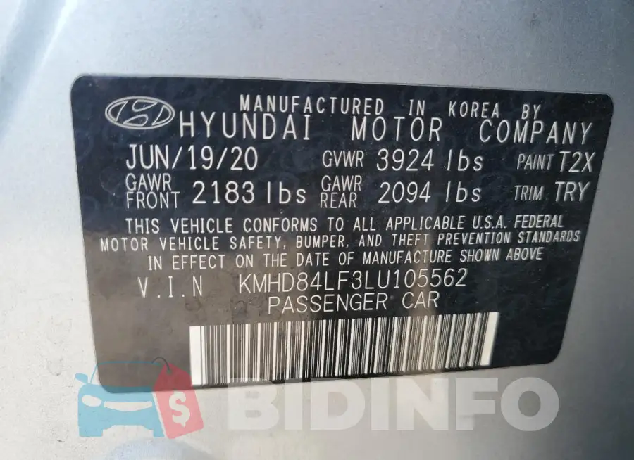 KMHD84LF3LU105562 Photo# 13