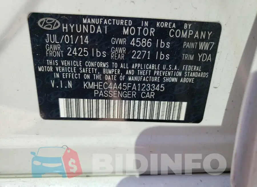 KMHEC4A45FA123345 Photo# 12