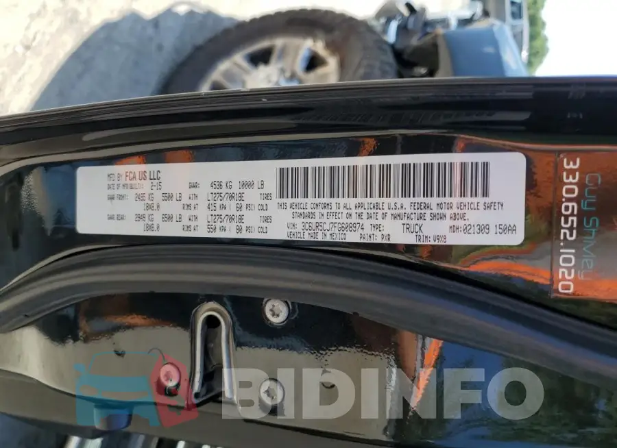 3C6UR5CJ7FG608974 Photo# 12