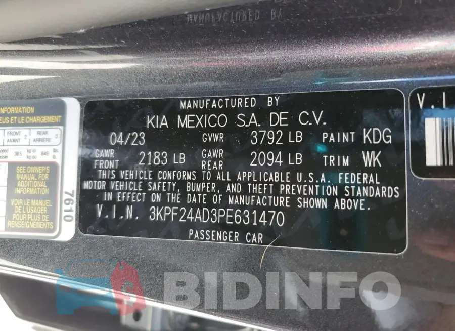 3KPF24AD3PE631470 Photo# 13