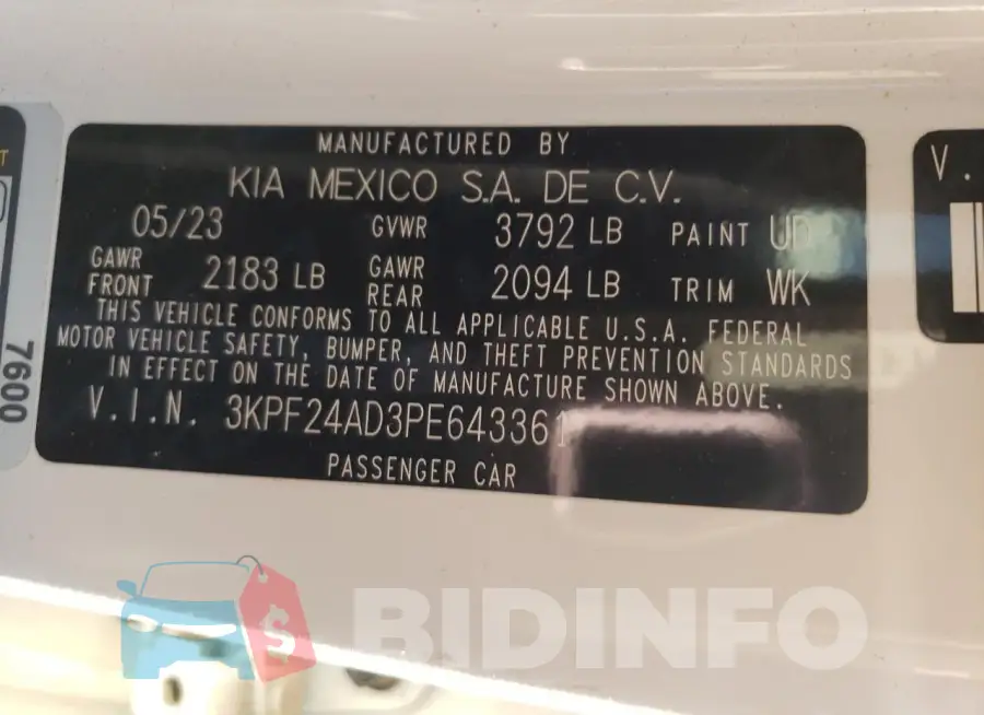3KPF24AD3PE643361 Photo# 13
