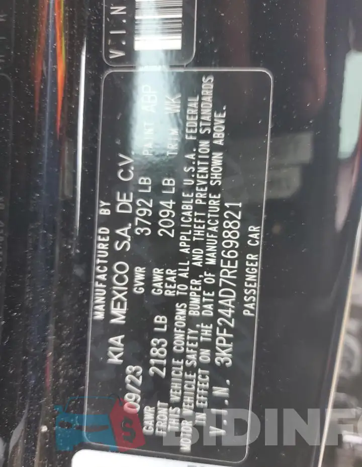 3KPF24AD7RE698821 Photo# 12
