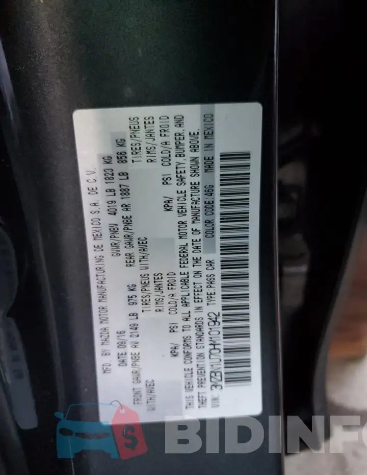 3MZBN1U70HM101942 Photo# 12