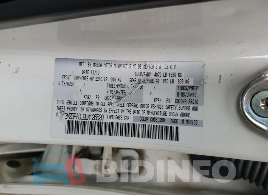 3MZBPACL9LM126520 Photo# 13