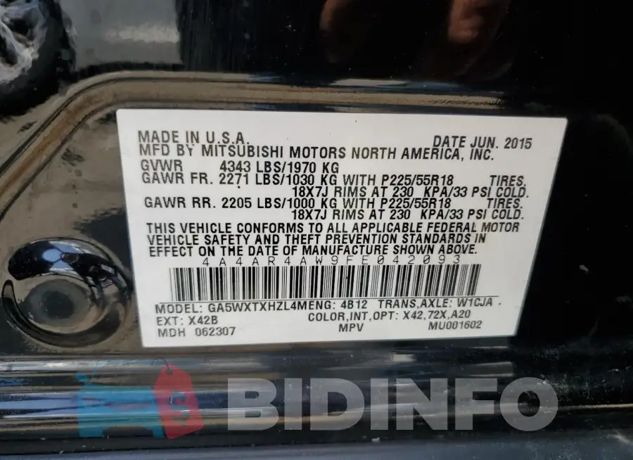 4A4AR4AW9FE042093 Photo# 13