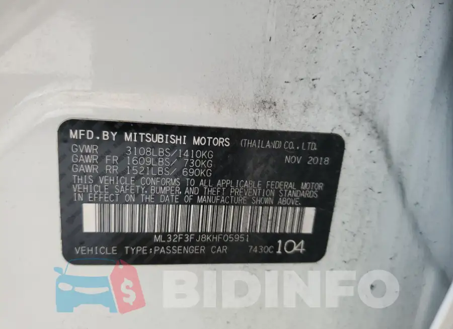 ML32F3FJ8KHF05951 Photo# 12