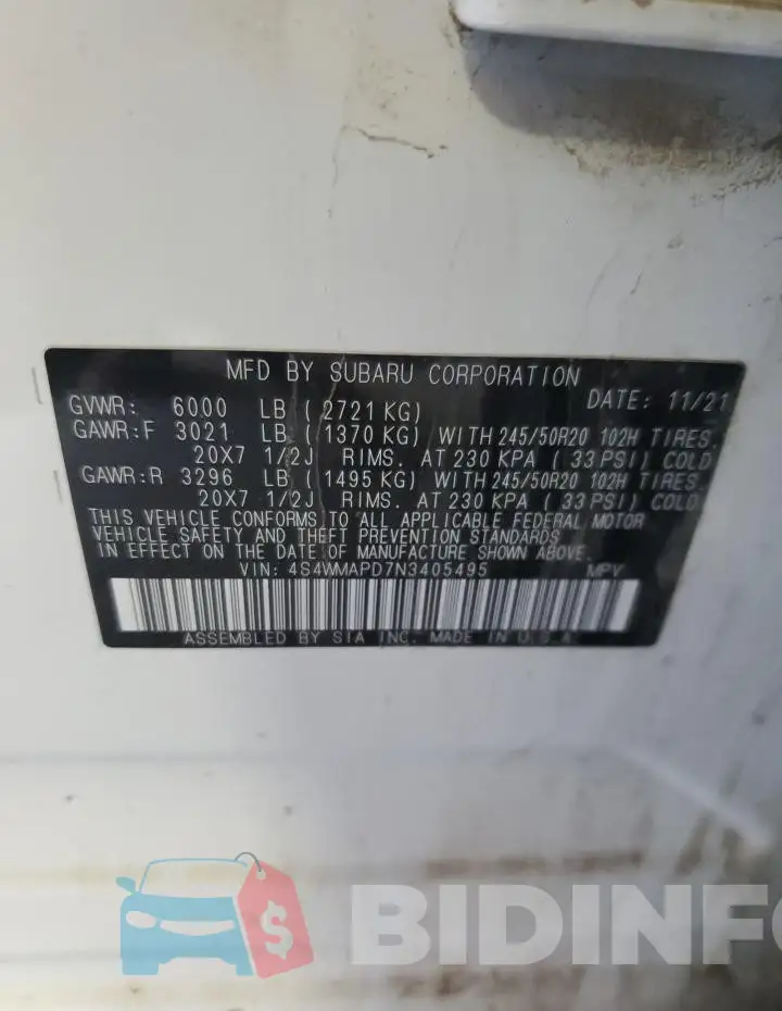 4S4WMAPD7N3405495 Photo# 14