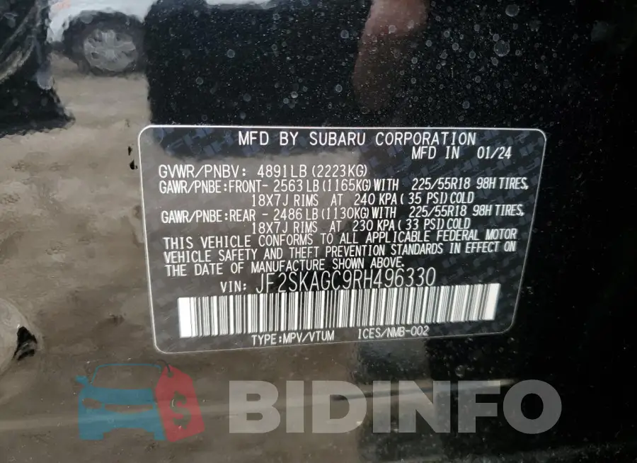 JF2SKAGC9RH496330 Photo# 13