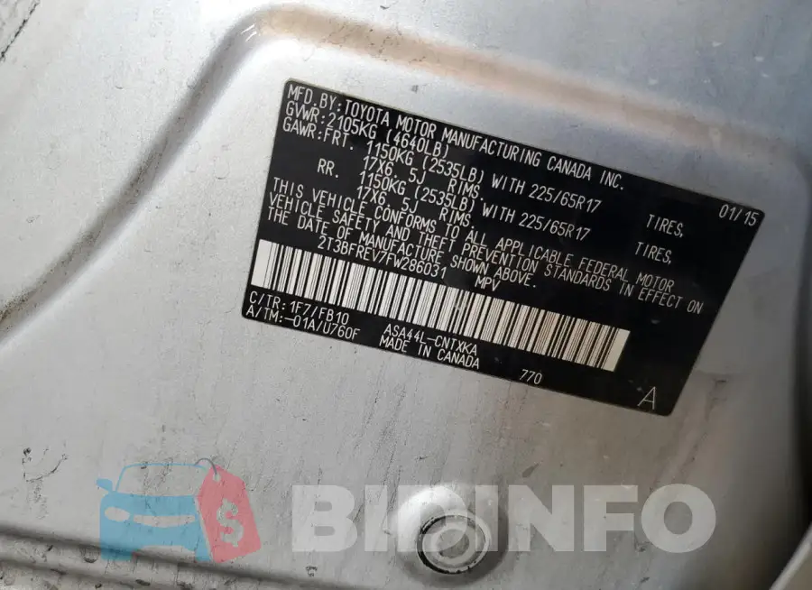 2T3BFREV7FW286031 Photo# 13