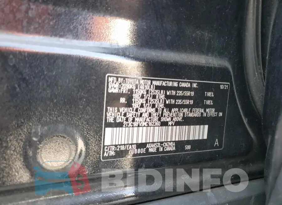 2T3C1RFV9MC162360 Photo# 13