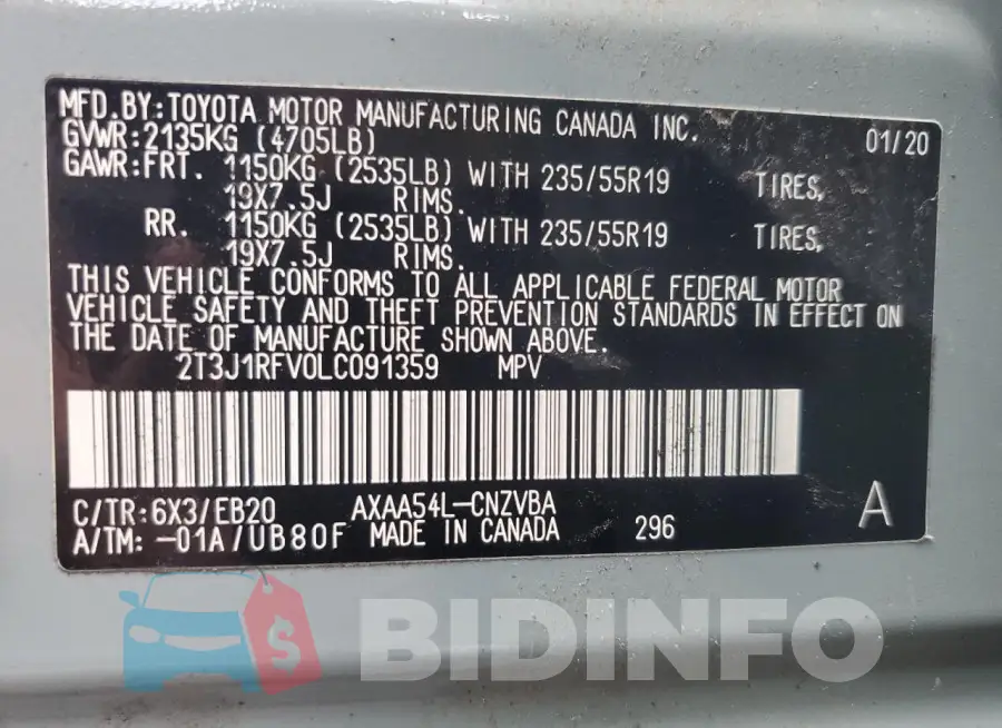 2T3J1RFV0LC091359 Photo# 12
